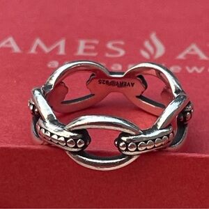 James Avery connected beaded link ring
